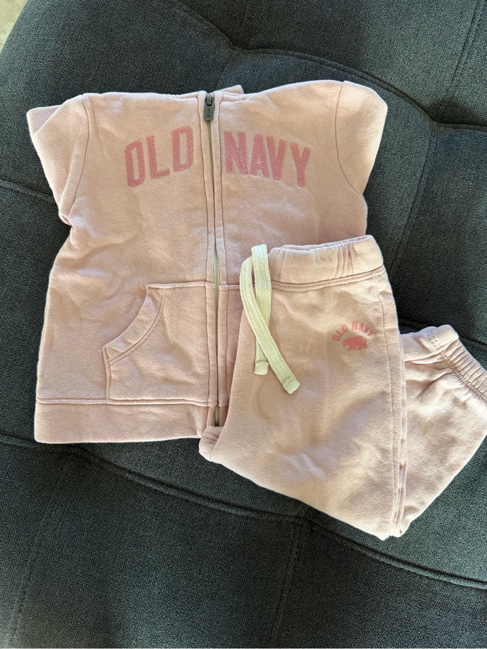 Old Navy Light Pink Girls' Zip Hoodie & Joggers Set